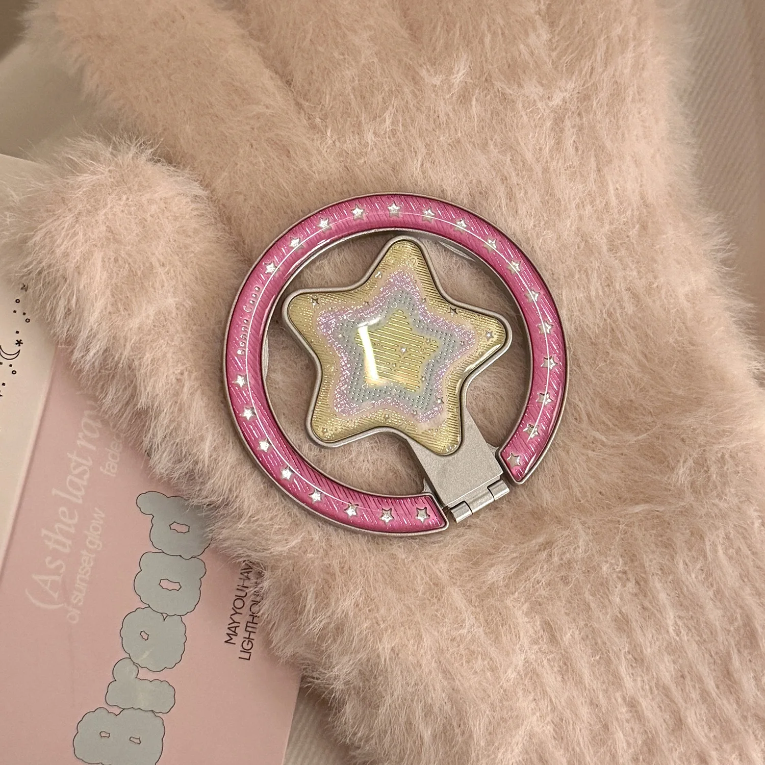 Sweet Star Magnetic Bracket Finger Ring Holder for Foldable Phone Grip Accessories Magnet Cellphone Stand Support for IPhone view 2