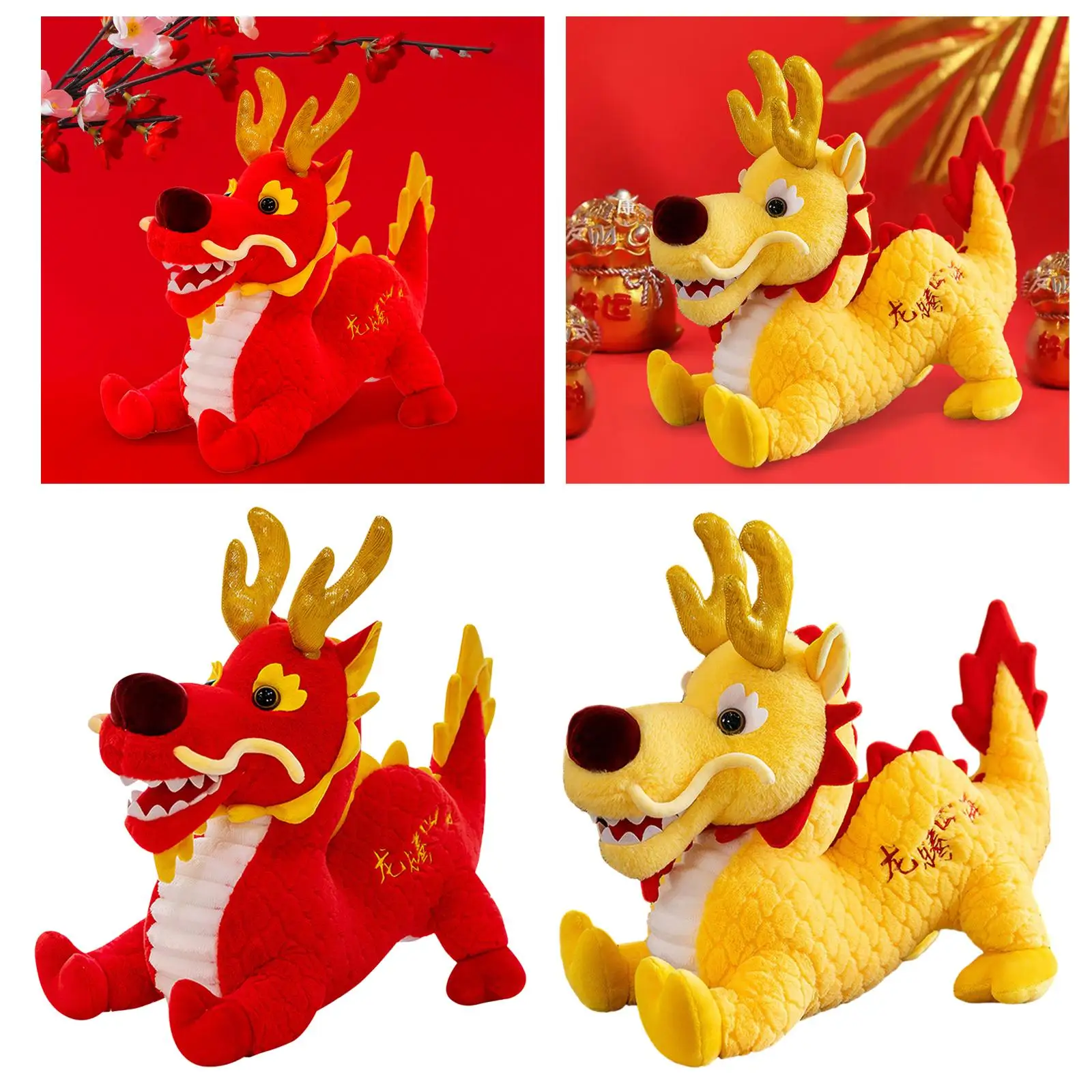 Dragon Plush Toys Adorable Snuggling Plush Dolls Photo Props Chinese New Year Decoration Cuddly Dragon Plush Dolls Holiday Gift