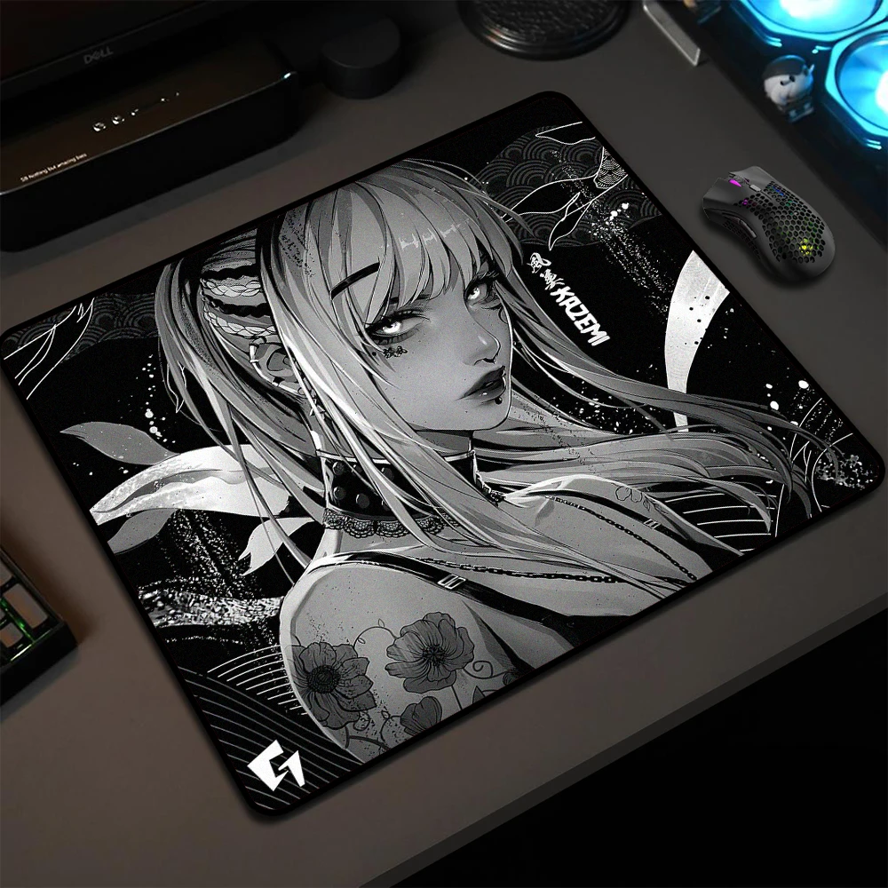 Gamer Mouse Pad E-Sports Professional Gaming Mousepad Kazemi Balance Mouse Mat Ultrafine Surface Game Keyboard Mat Anime Deskpad