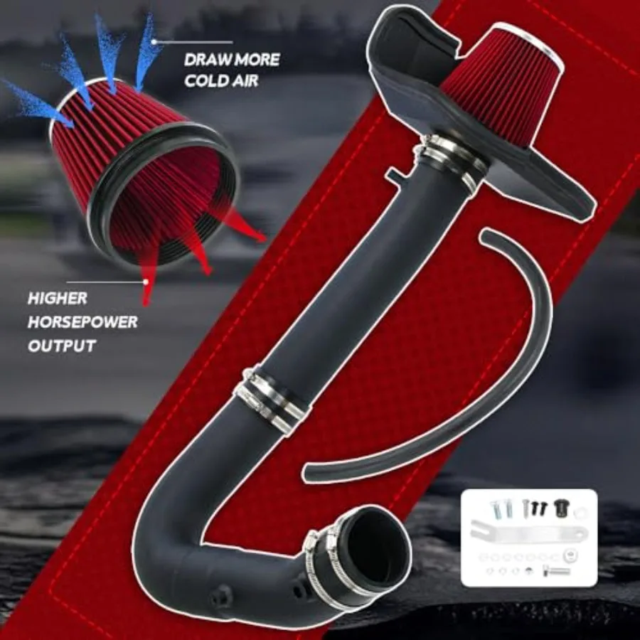 Cold Air Intake Kit with High-Performance Filter and Heat Shield Designed for Enhanced Engine Performance in 2011-2023 Do