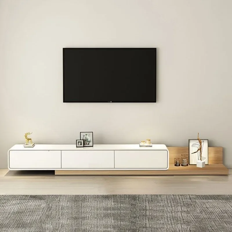 Kamar tidur TV ruang tamu sederhana modern, kombinasi meja kopi, rumah apartemen kecil model baru