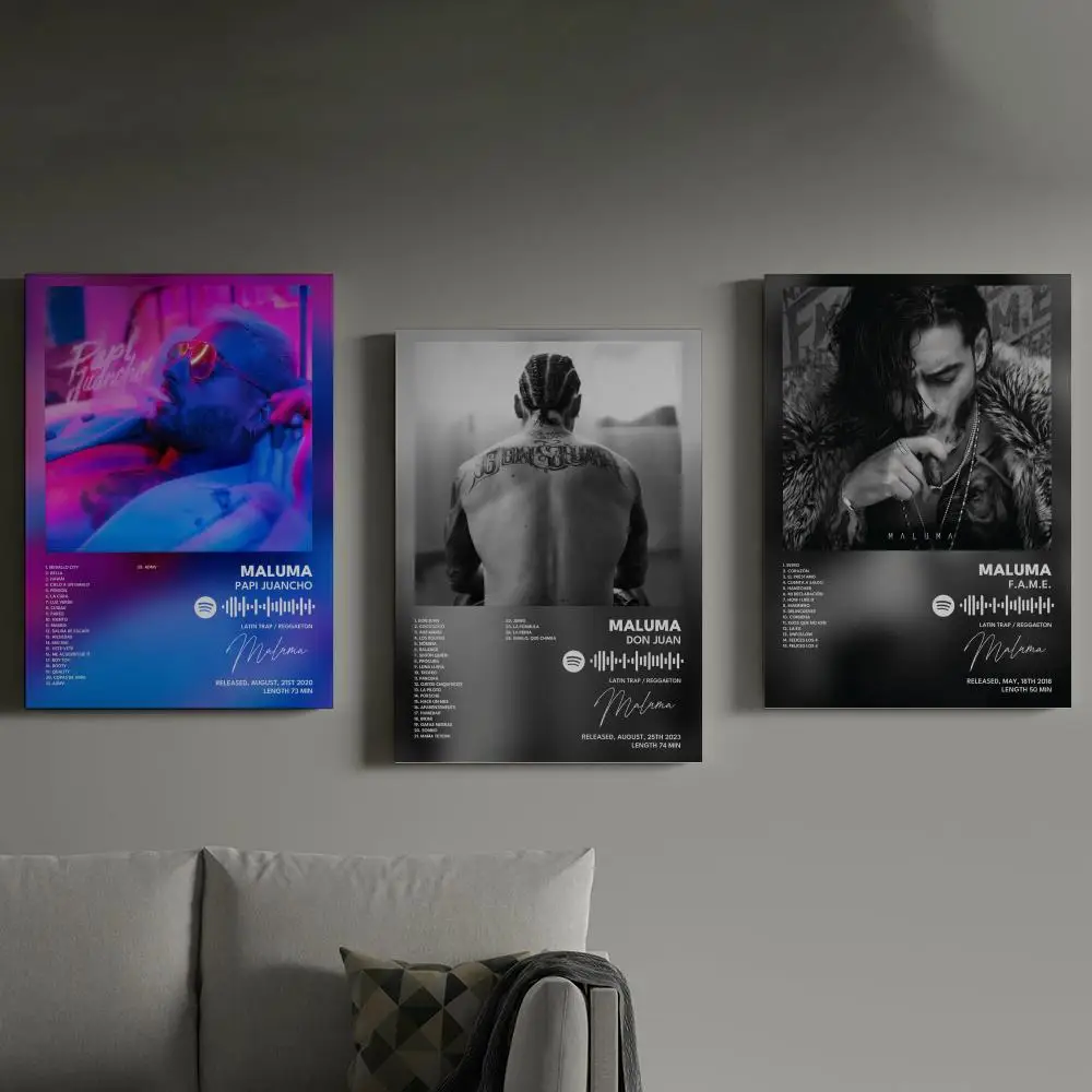 

Malumas Poster Prints Canvas Painting Wall Art Picture Living Room Home Decor Tracklist Music Album Cover