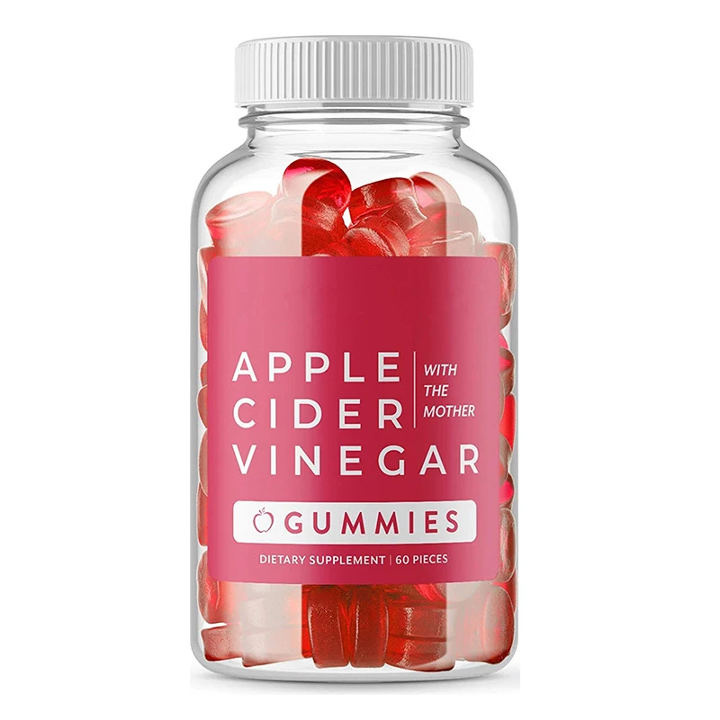 2 Bottle Apple Cider Gummy Vitamin Apple Cider Vinegar Candy Bear Flower Supplement Vitamin Energy Gummy