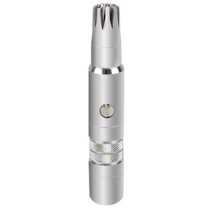 Smooth & Clean: Stainless Steel Manual Nose Hair Trimmer for Men - Portable & Washable! image 2