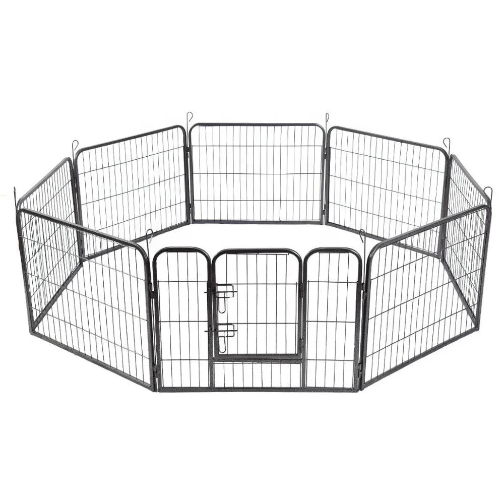 Custom Folding Outdoor Large Metal Pet Dog Playpen Puppy Exercise Enclosure Fence with 8 Panels