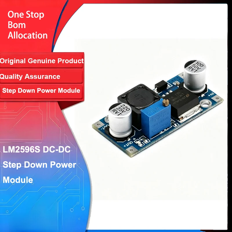 Original New 1pcs LM2596S DC‑DC Step‑Down Power Module3A Adjustable Buck Voltage Regulator Electronic Components for Arduino Diy