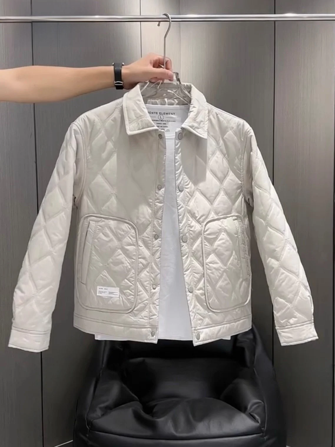 

Мужская утепленная хлопковая куртка в клетку премиум-класса, новинка 2026 года, осень-зима, модная, теплая, для повседневной жизни