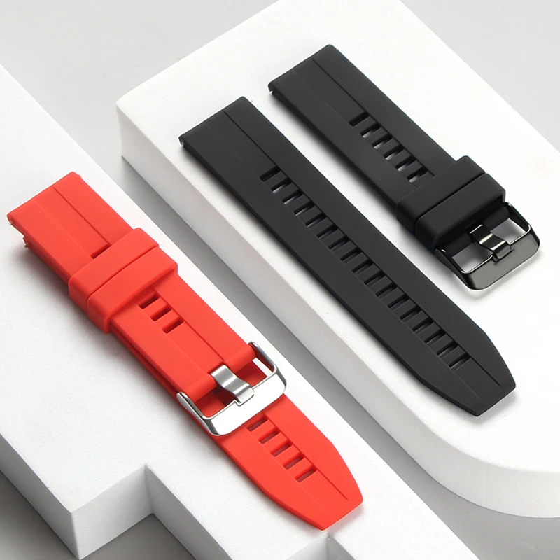Bracelet de montre officiel 22mm pour Huawei montre gt 4/3/2/2E Pro 46mm Bracelet en Silicone correa Samsung Galaxy montre 3 45mm S3 bande