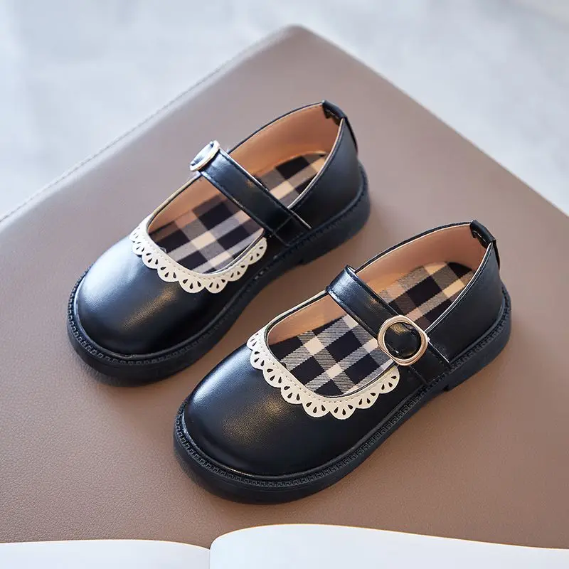 

Girls Mary Jane Leather Shoes 2026 Spring New Style Stylish Toddler Princess Flat Shoes Kids​ School Footwear