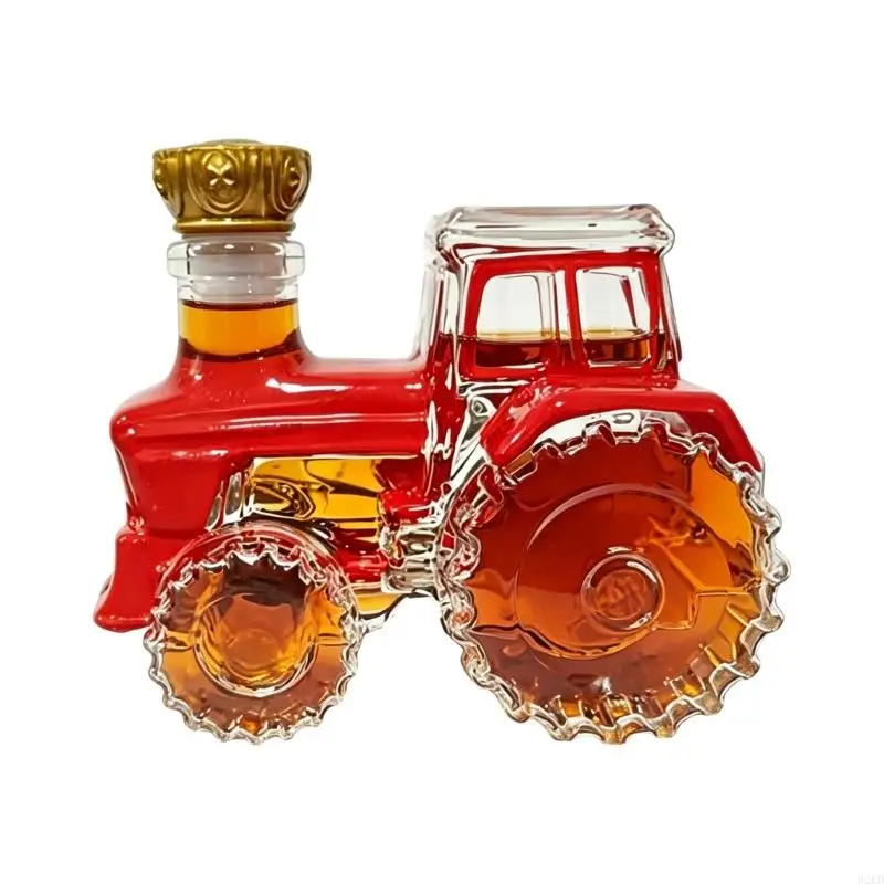 62KD Eye Catching Tractors Form Glass Decoration Bottle Excellent For Home Brewing Enthusiasts