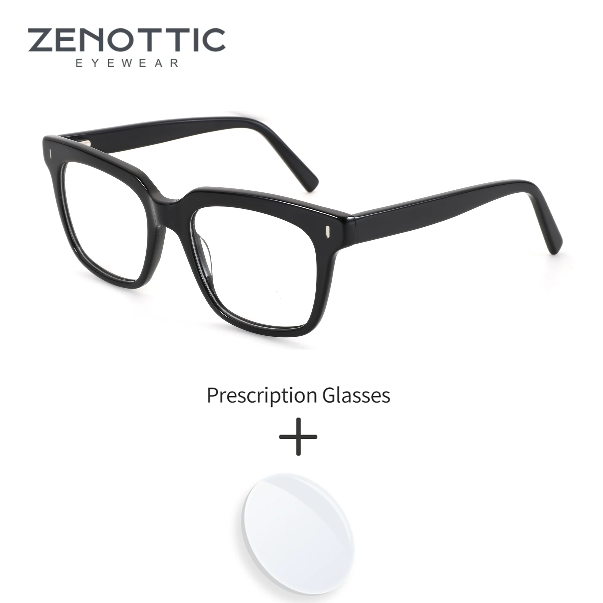 

ZENOTTIC L размер трендовые квадратные дизайнерские очки по рецепту для унисекс ручной работы ацетатные фотохромные оптические очки для близорукости