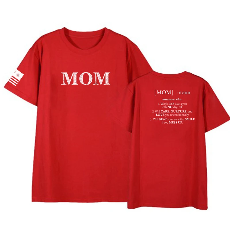 Mom Defined - Women's Fashion T-Shirt Mother's Day Tee Tops Gift Women Clothing