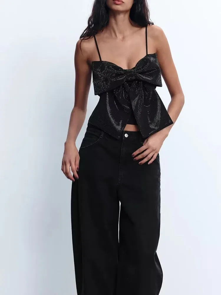 

Sexy V-ne ort Top Women's Faion Slimming Knot Decoration Commute Sle Single Piece Knot Element