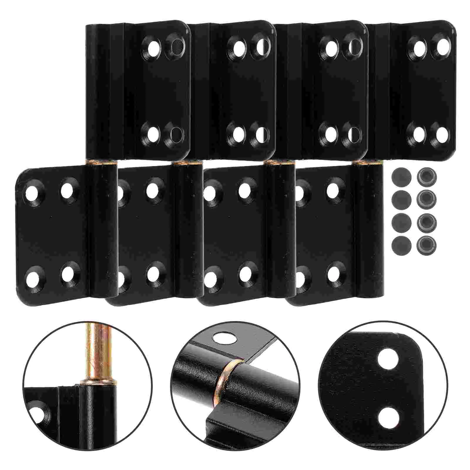 4 Pcs Door Hinge Removable Hinges for Home Black Template off Aluminum Alloy Doors Interior House