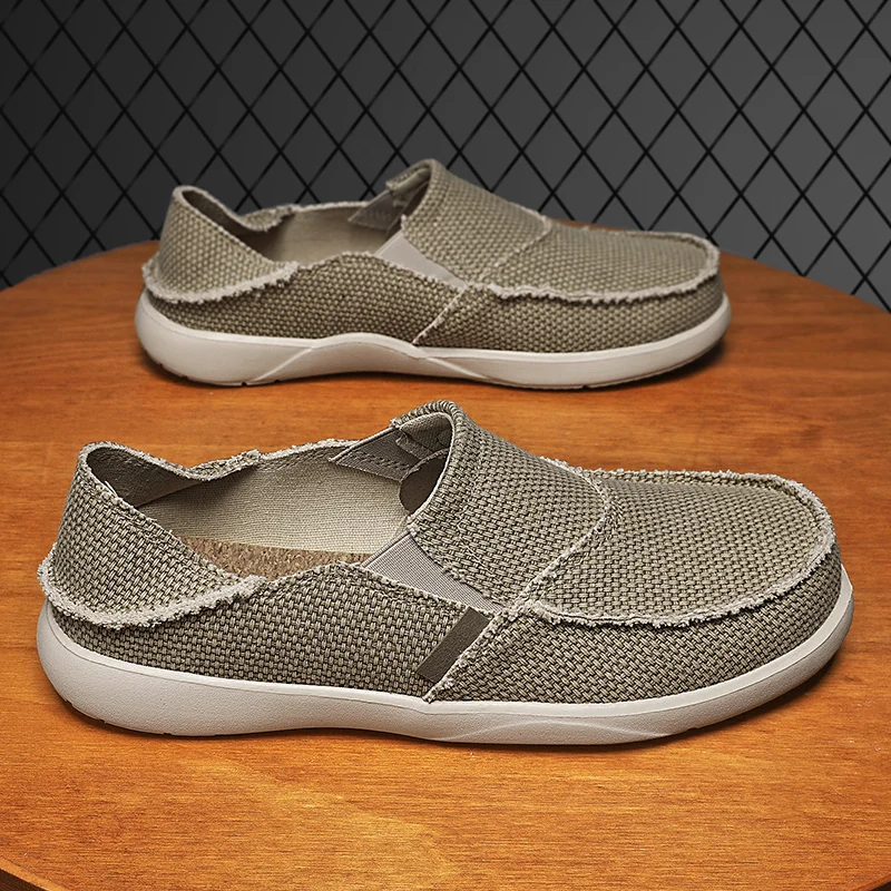 

New Arrival Spring Summer Comfortable Casual Shoes Lightweigh Mens Canvas Shoes For Men Slip-On Brand Fashion Flat Loafers Shoe