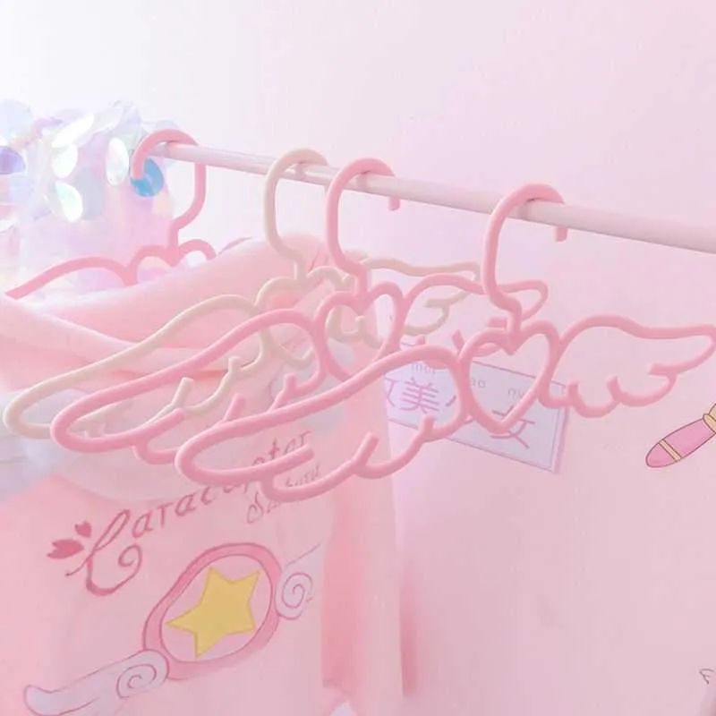 

20PC Angel Wing Love Heart Clothes Hanger Scarf Tie Underwear Handbag Storage Rack for Home Bedroom Wardrobe Hanger