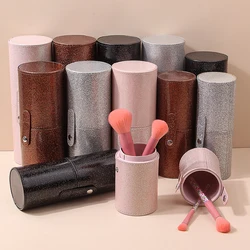 Multi-Color Option PU Leather Makeup Brush Bucket Portable Travel Cosmetic Bag Multi-Function Dust-Proof Waterproof Makeup Brush