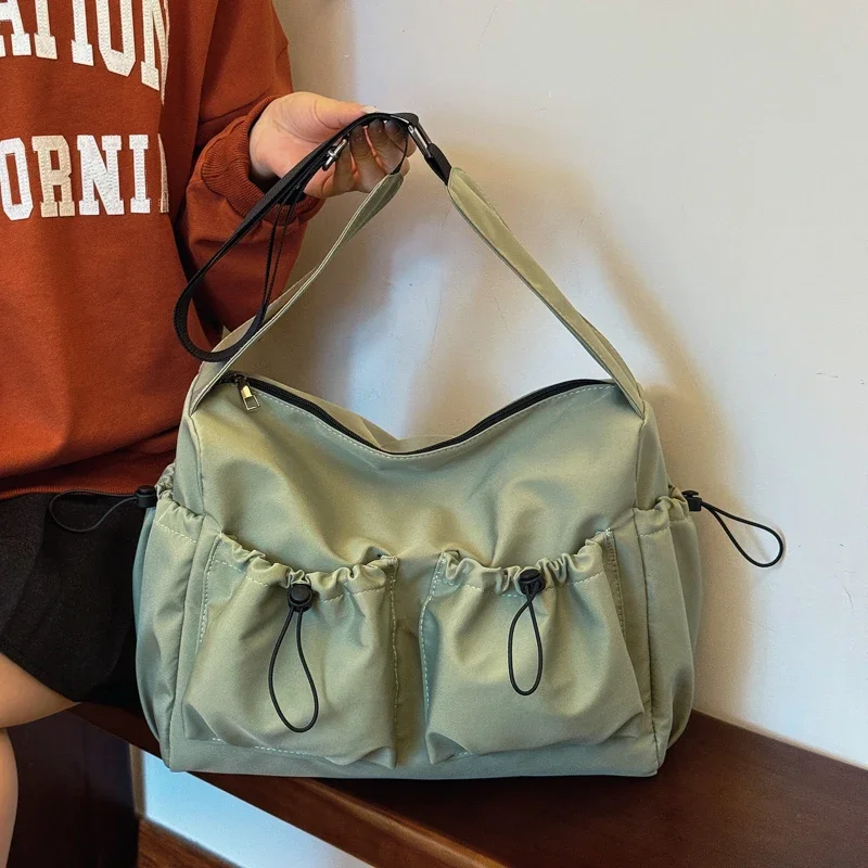 

Girl Messenger Bag Young School Bags with Side Pockets Korean Style School Side Bags Sling Purses Crossbody Satchel 2024 Fashion