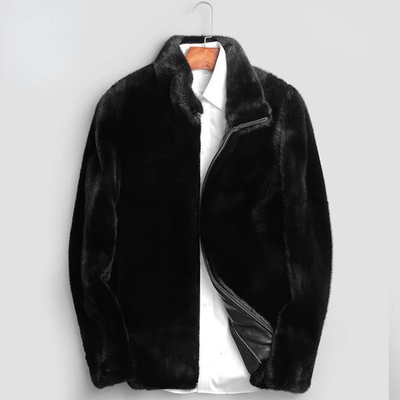 Luxury Brands Men's Clothing Fur Jackets Mink Fur Faux Fur Coat Winter High Quality Warm Design Thick Business Casual Outerwear