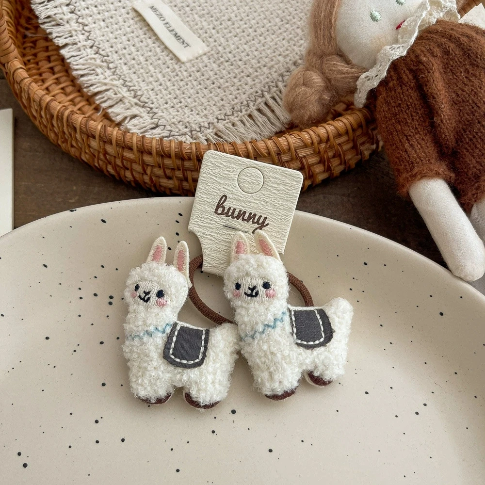 الكرتون الحيوان العصابات الشعر المرنة للفتيات إكسسوارات الشعر طفل ذيل حصان حامل الأطفال القطن الشعر التعادل دمية ماسك الشعر #3