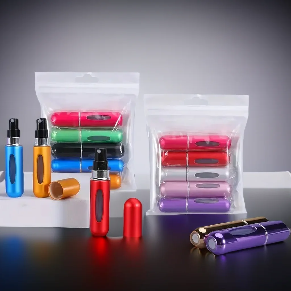1/4/5 Stück Reise-Parfümflasche, nachfüllbar, tragbarer Mini-Zerstäuber, Nachfüllflasche, Damen-Taschenzerstäuber, Kölnischwasser-Sprühflasche, 5 ml. – Detail 10