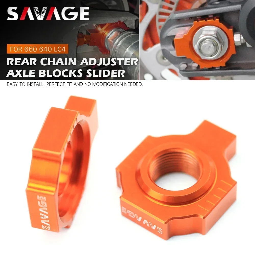 Chain Adjuster Block Sliders For 640 LC4 ENDURO/SUPERMOTO/ADVENTURE R 660 SMC RALLYE Motorcycle Accessories Regulator Tensioner