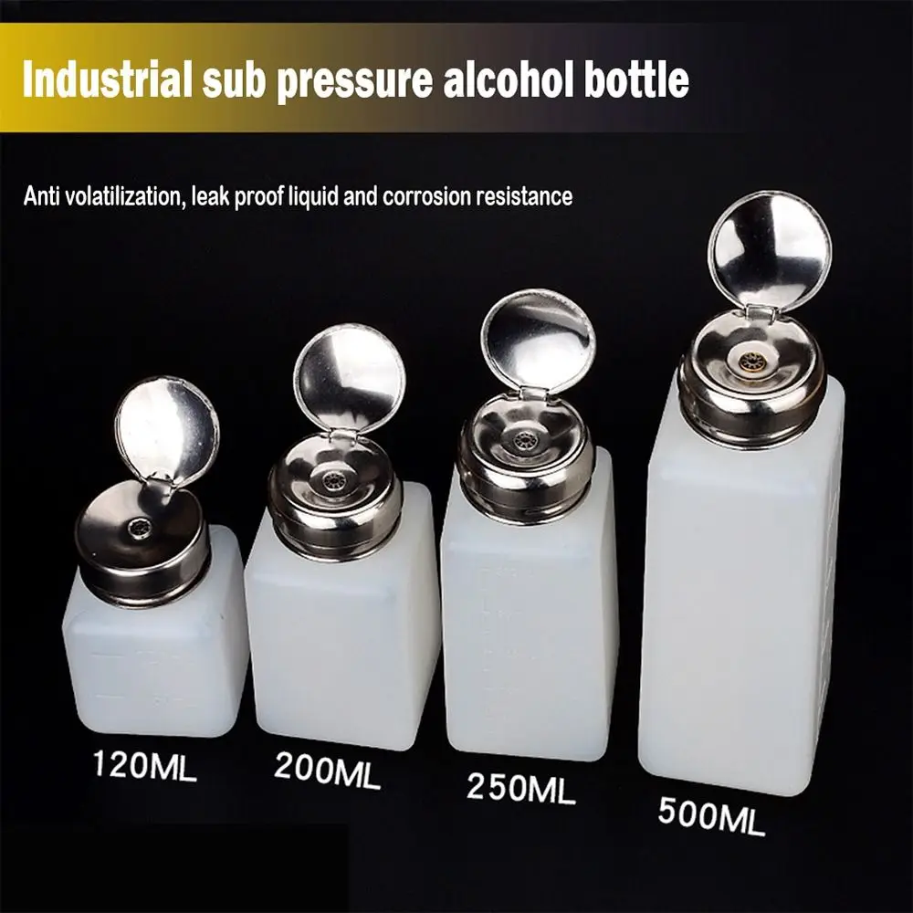 Anti Static 100/200/250/500ML Liquid Alcohol Split Bottle Industrial Alcohol Dispenser Makeup Manicure Tool Split Bottle