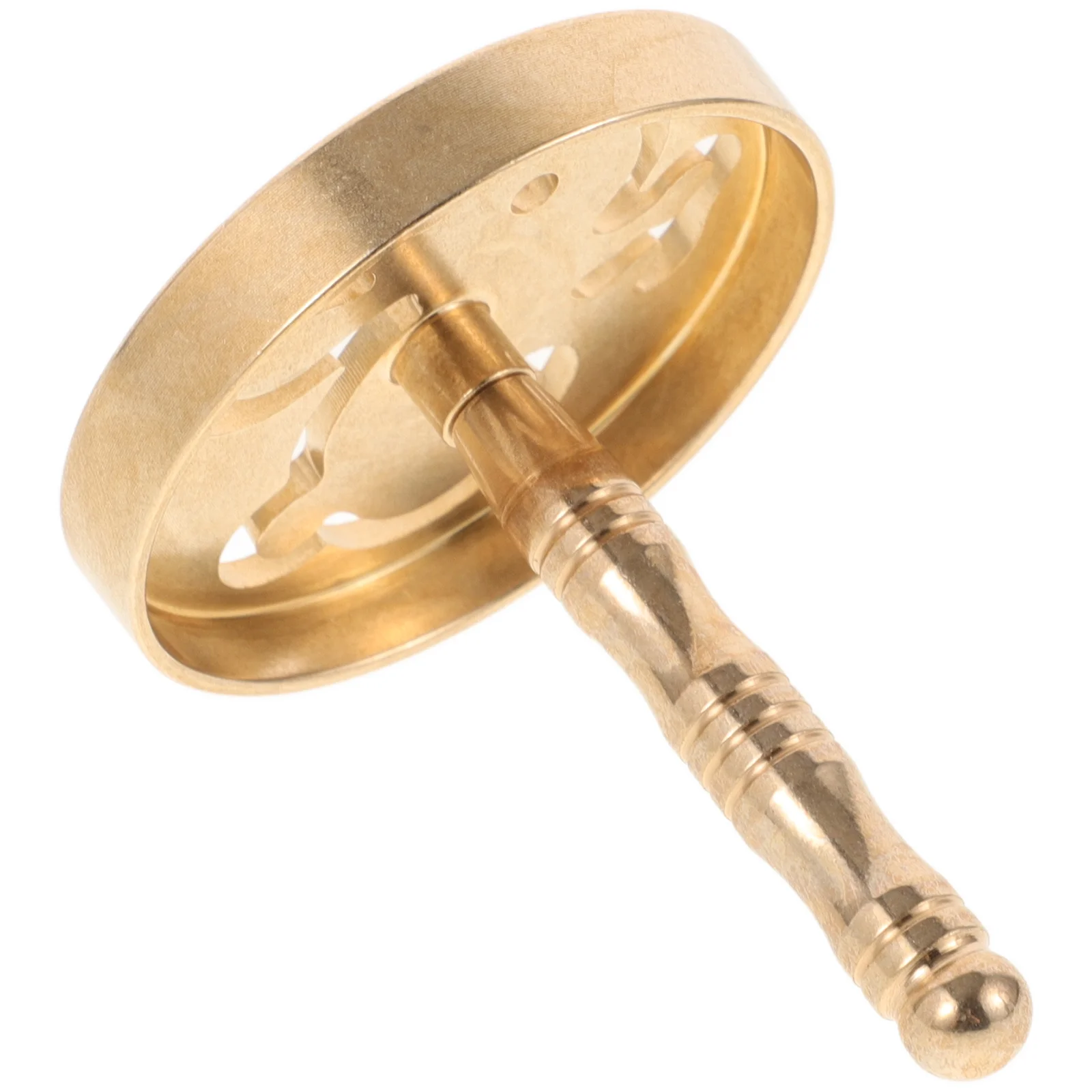 

Incense Ash Press Mold Brass Making Tool Anti-Slip Handle Design for Living Room Office Tea Room Relaxation Gift Idea Household