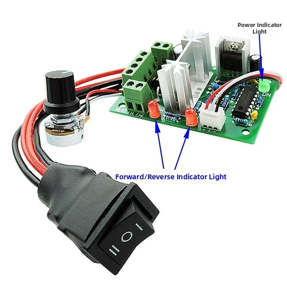High Efficiency 120W For PWM DC Motor Controller Compatible with 10V 12V 24V 30V Input Voltage Reversible Rotation Feature