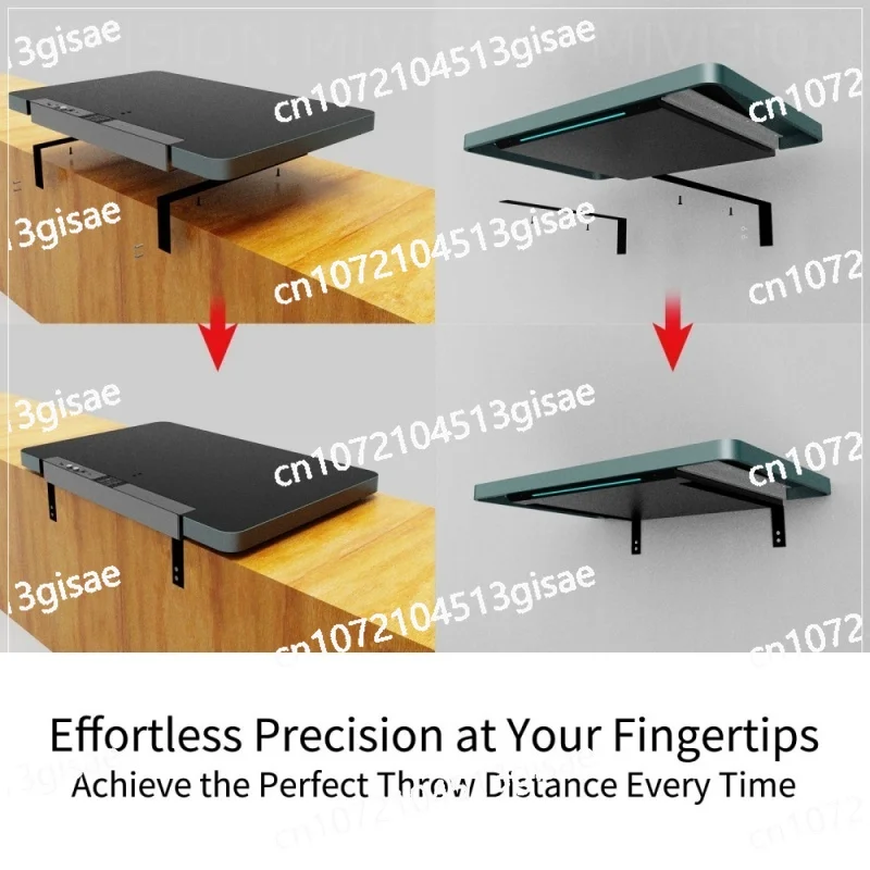 para projetor laser ultracurto - bandeja deslizante automática azul profundo/dourado/tira