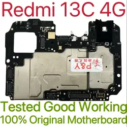 Global Version Original Unlocked Motherboard for Redmi 13C 4G Tested Circuit Plate Main Logic Board for Redmi 13C 4G
