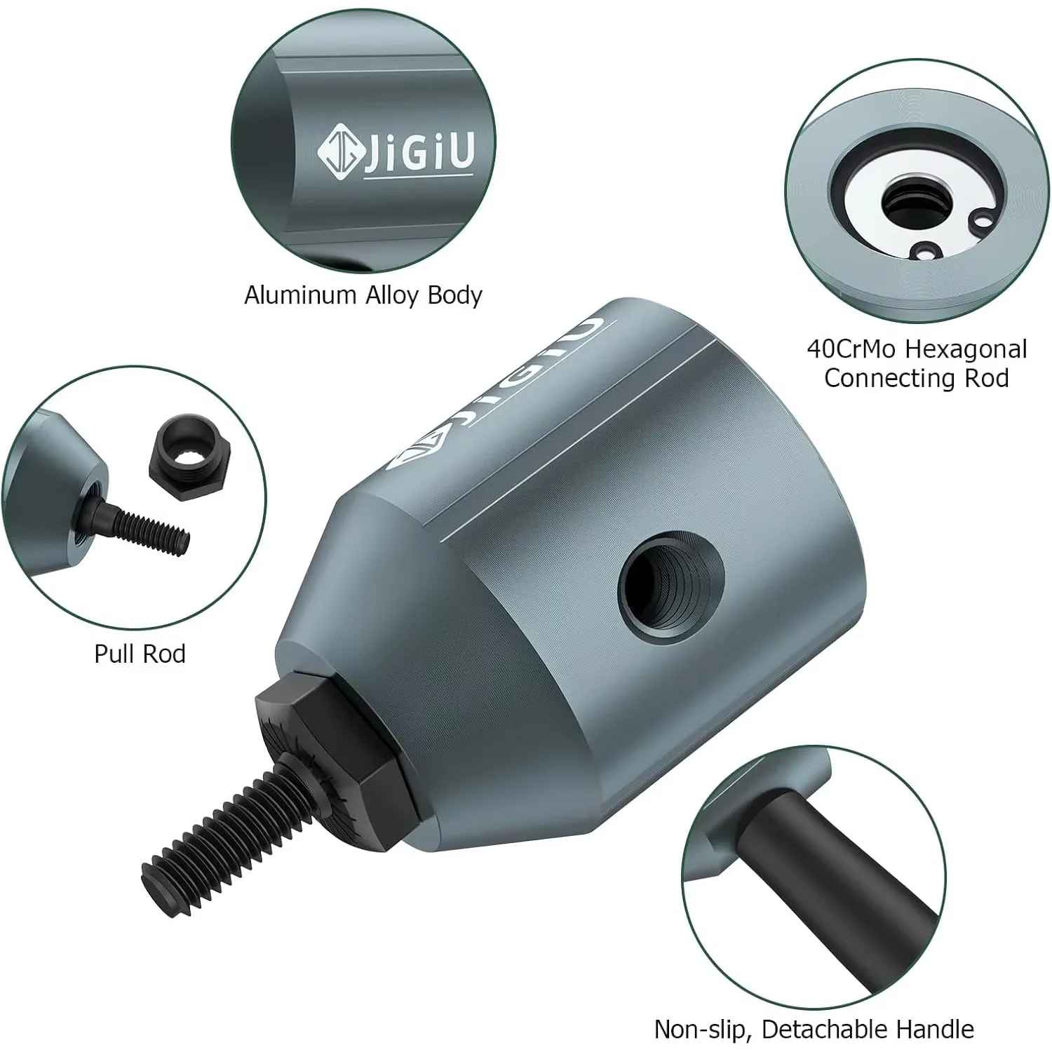 Cordless Rivet Nut Drill Adapter Tool Kit with 11 Mandrels 100PCS Nuts Electric Rivet Gun Adapter for Auto Maintenance DIY