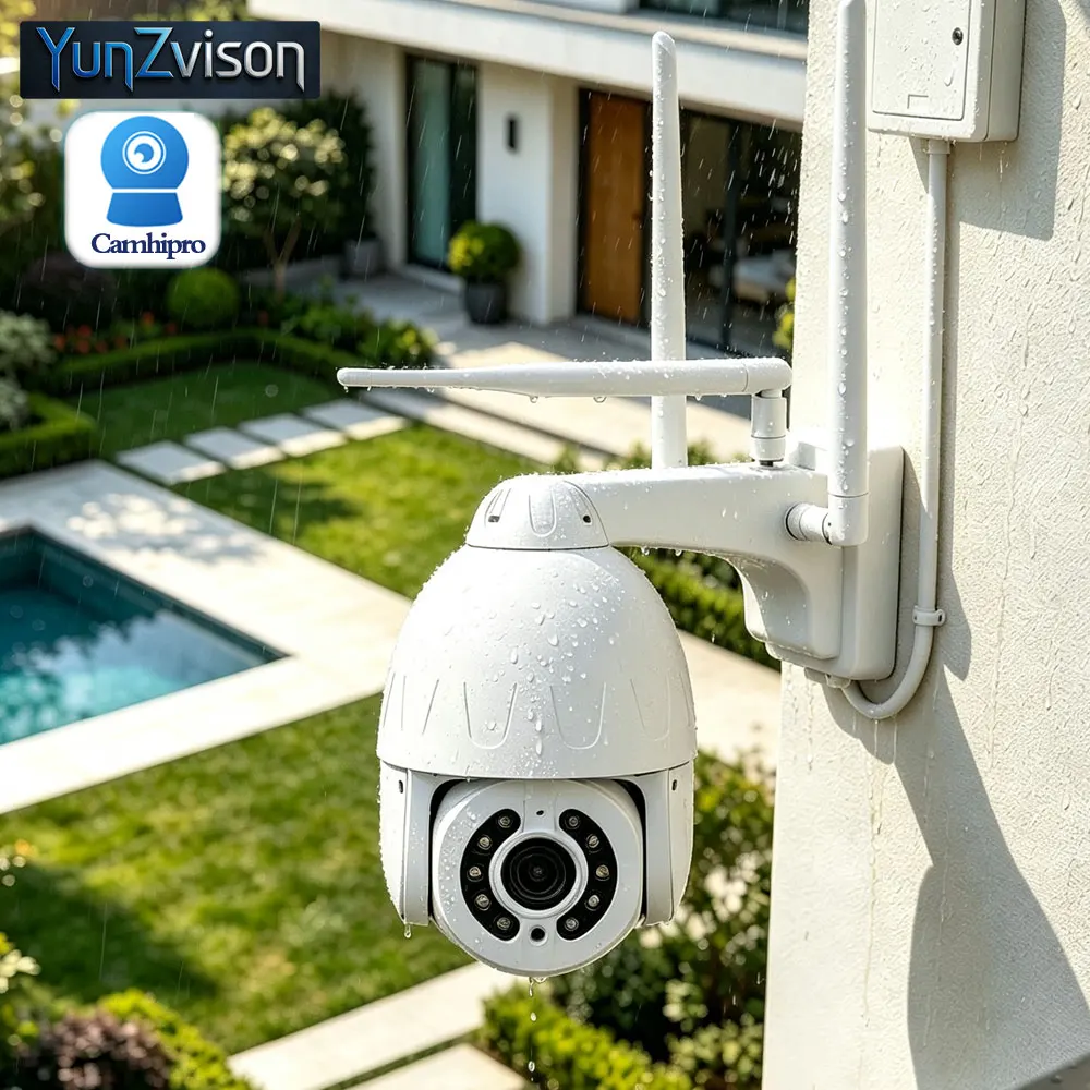 C-R 4K 8MP 3G 4G Sim Card Security Vedio 5x Optical Zoom All-metal Housing PTZ Dome Wifi Two Way Audio Humanoid Tracking