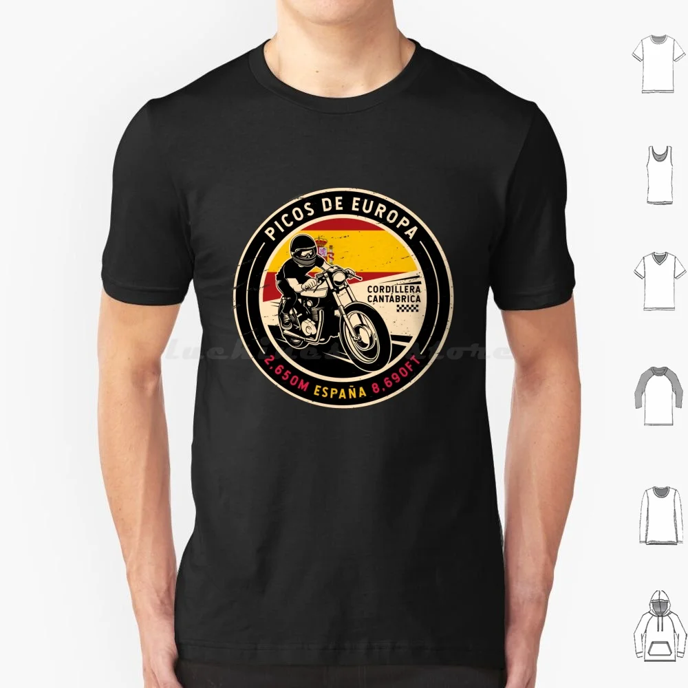 Picos De Europa España motocicleta camiseta hombres mujeres niños 6xl Picos De Europa Picos De Europa España motocicleta moto