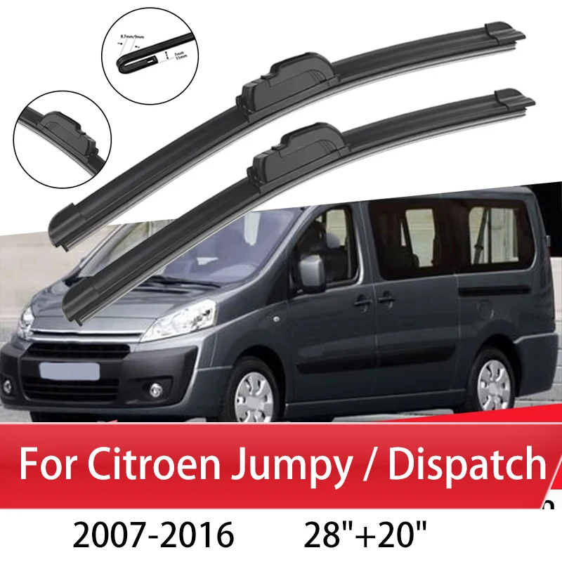 

Car Wiper Blade For Citroen Jumpy / Dispatch 2007-2016 28"+20" Windshield Windscreen Clean Naturl Rubber Car Wipers Accessories