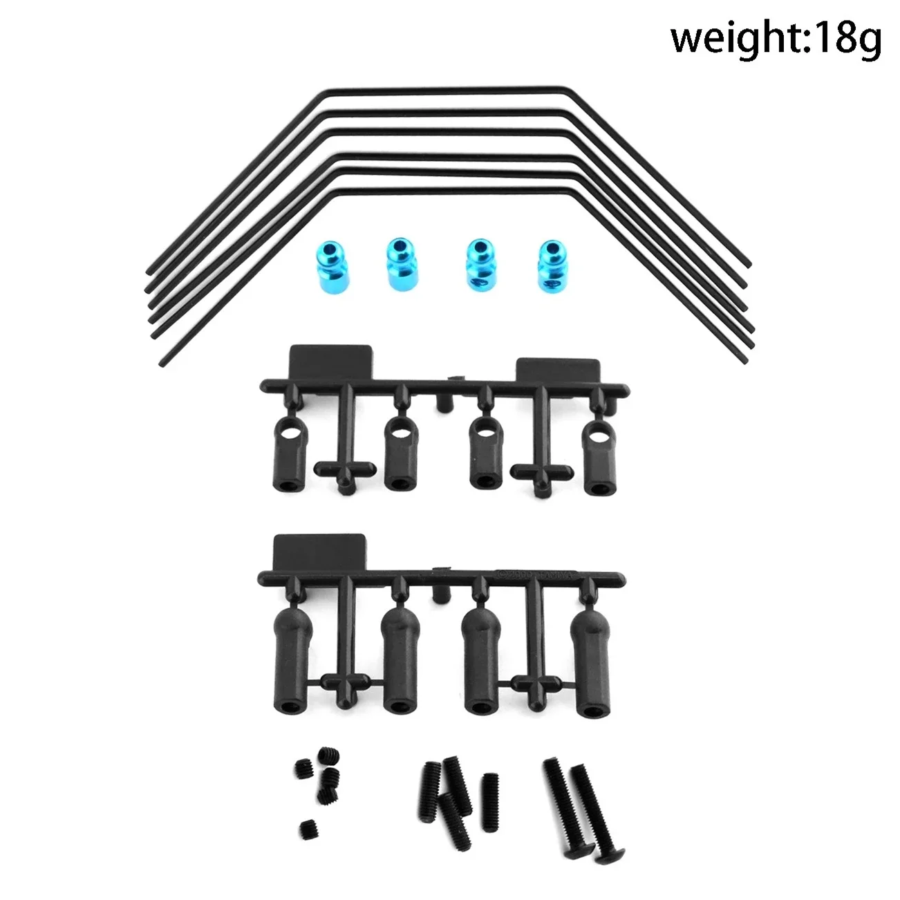 Front and Rear Sway Bar Kit Stabilizer Set 54514 for Tamiya XV01 XV01T XV01 PRO FF04 EVO 1/10 RC Car Upgrade Parts Accessories