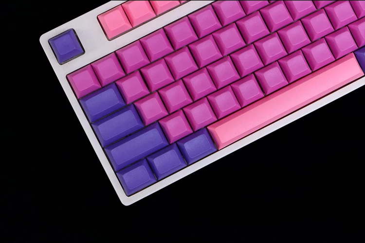 Purple Pink DSA Keycap Set PBT Blank for mx Keyboard 104 keys