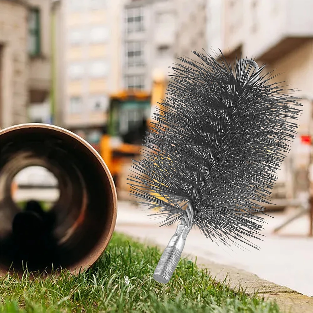 

4pcs Chimney Cleaning Brush Round Sweep Steel Wire For M12 Household Fireplace Flue Pipe Rust Rod Hand Cleaning Tool