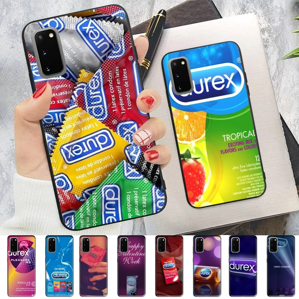 Sexy Condom Brand D-Durex Phone Case For Samsung S 9 10 20 21 22 23 30 23 24 Plus Lite Ultra FE S10lite Fundas