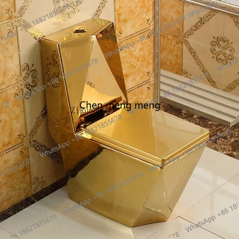 

Бытовой золотой сифон для унитаза Европейский унитаз, квадратный керамический унитаз