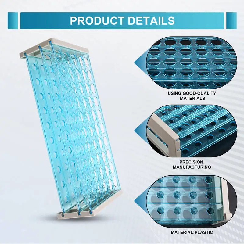 3PCS 18Mm 50-Well Opbergvak Laboratorium Buis Rekken Reageerbuis Rekken Centrifugebuis Rekken