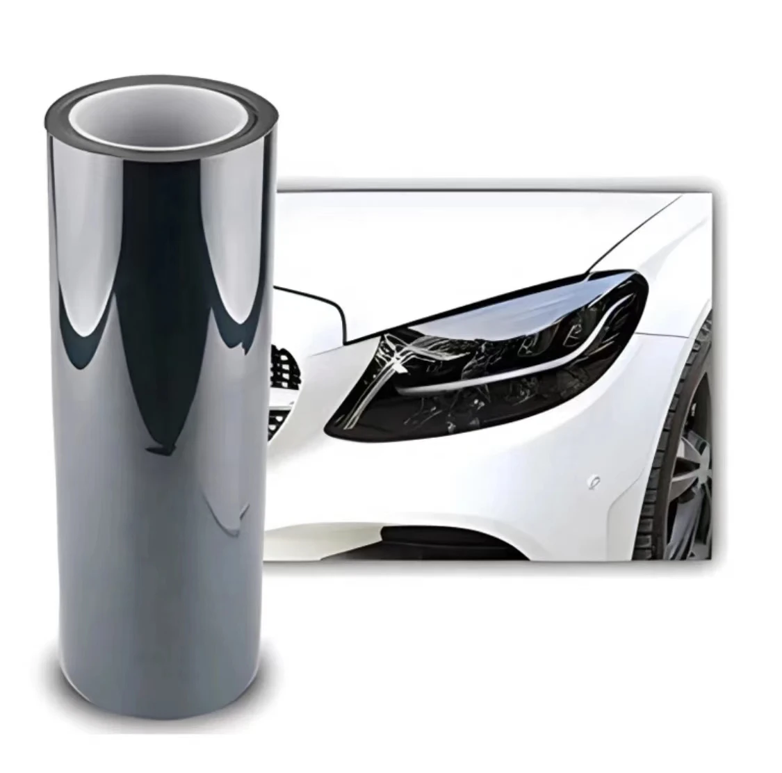 Hot Sale Self Healing Smoked Lihgt Black Blue TPH PPF 0.3*10m Headlight Protection Film Car Lamp Tinting Auto Headlamp Film