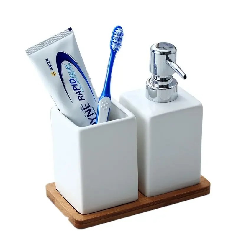 

Керамическая бутылка геля для душа, дозатор жидкого мыла для кухни, украшение дома, бутылка мыла для рук, держатель зубной щетки, набор для ванной комнаты