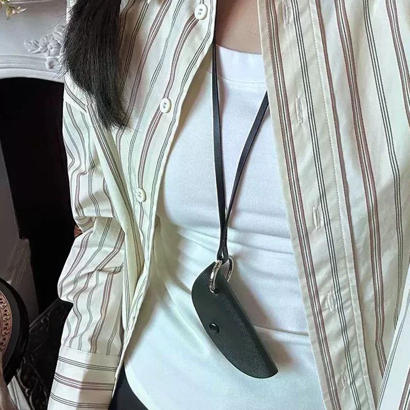 Fashion Neck Crescent Moon Key Bag Pendant Sweater Chain Women's Simple Anti-loss Long Leather Necklace Exquisite Gift - view 4