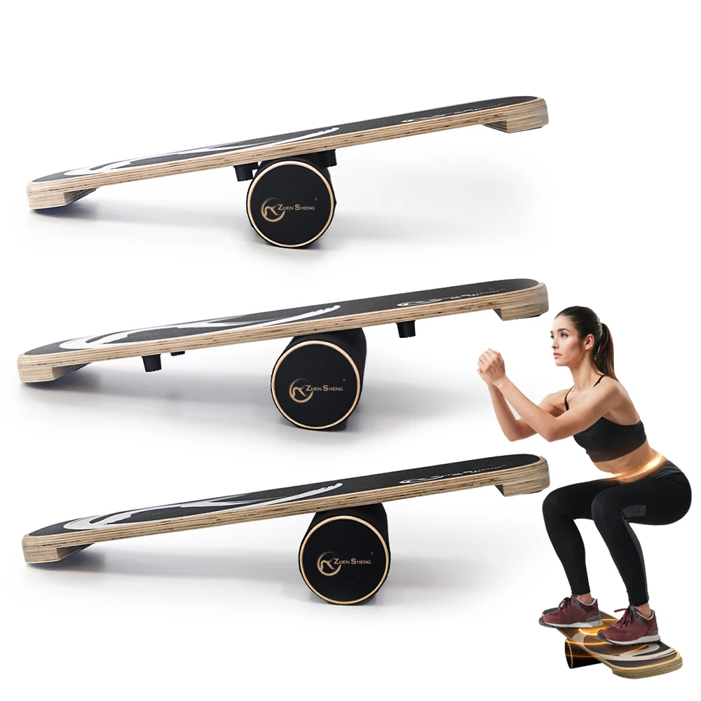 Zhensheng Hot Selling Gym Equipment Wood Balance Board for Kids Indoor Workout Fitness Exercise on Legs Waist Body