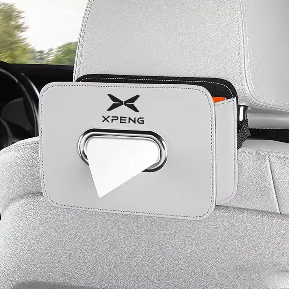 Fit For XPeng Xiao Peng G6 2023 2024 2025 Car Mounted Tissue Box Paper Drawer Hanging Tissue Bag Specialized Interior Supplies