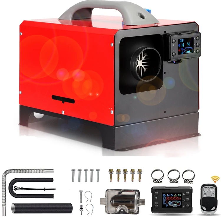 سخان ركن ديزل ممتاز 12 فولت/24 فولت/220 فولت - طاقة قابلة للتعديل 5 كيلو وات/8 كيلو وات (تدفئة سريعة للسيارات والشاحنات والمركبات الترفيهية، ضوضاء منخفضة)