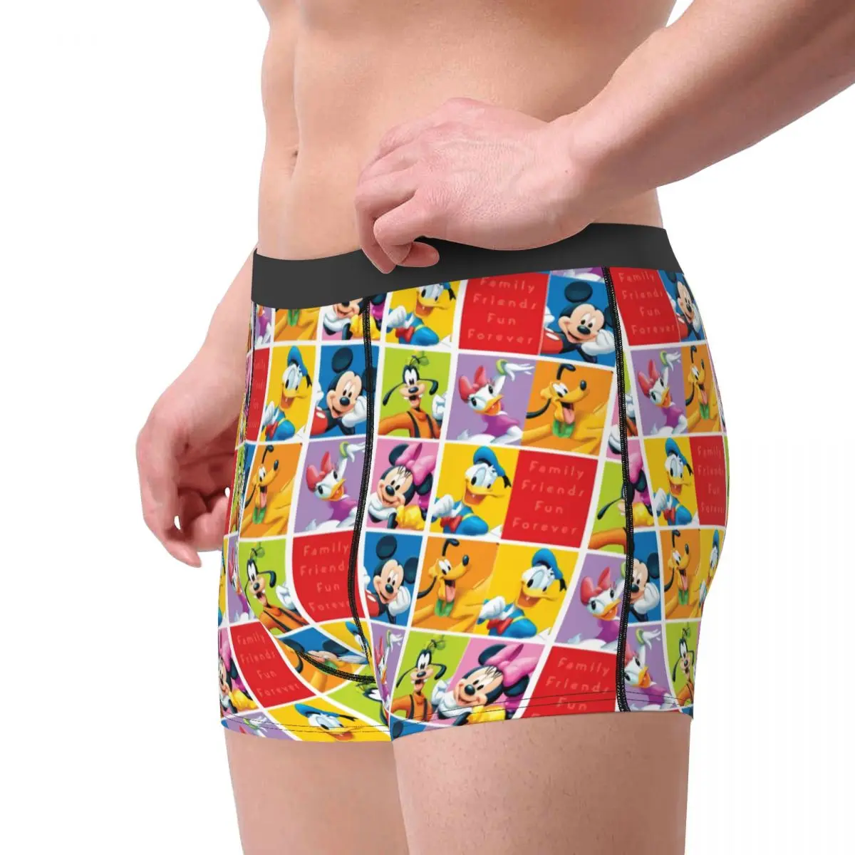 Custom Novelty Mickey Mouse Collage Anime Boxers Shorts Panties Male Underpants Breathable Briefs Underwear