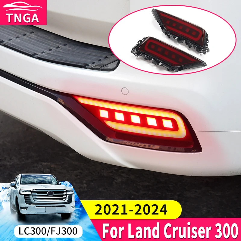 

For 2021+ Toyota Land Cruiser 300 Rear Fog Lamp Modification Lc300 FJ300 Bumper Light LED Dynamic Light Exterior Accessories