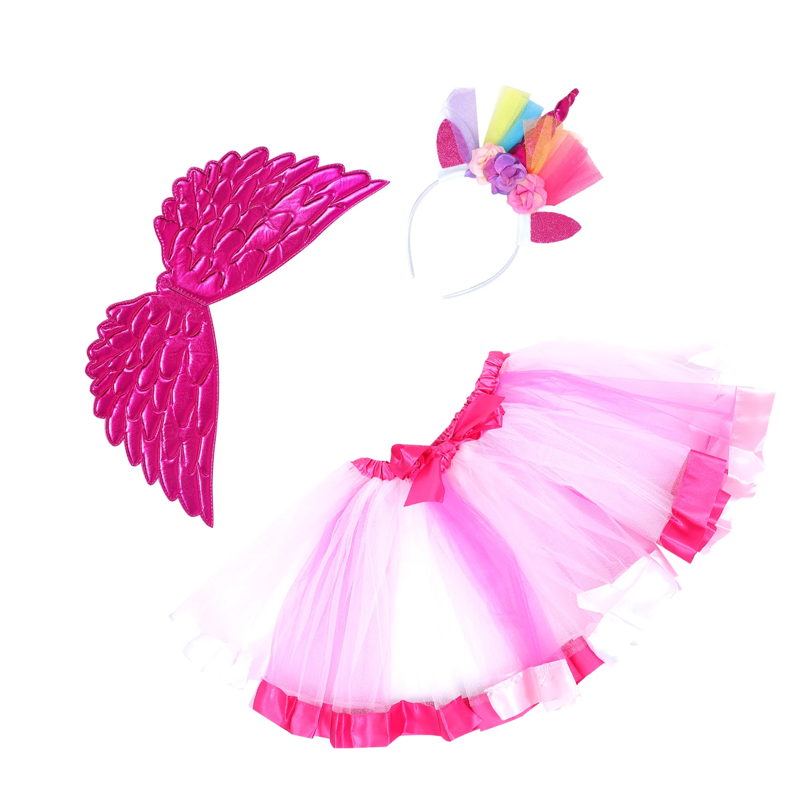 

Angel Wing Costume Set Girls Kids Cosplay Clothes Stage Performance Photo Props Cosplay Lovely Dress Accessories